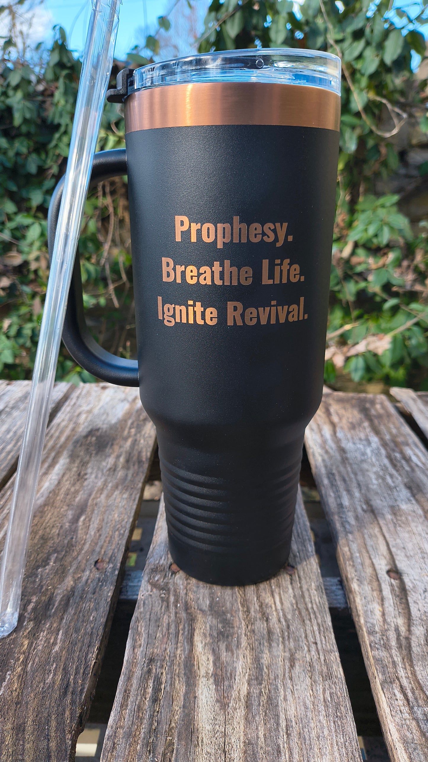 **LIMITED DROP** DVR 40oz Insulated Mug - Black/Rose Gold