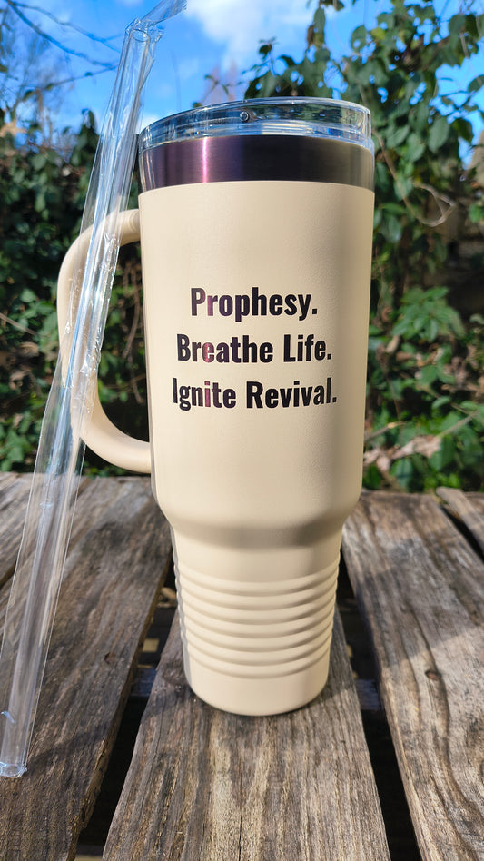 **LIMITED DROP** DVR 40oz Insulated Mug - Sand