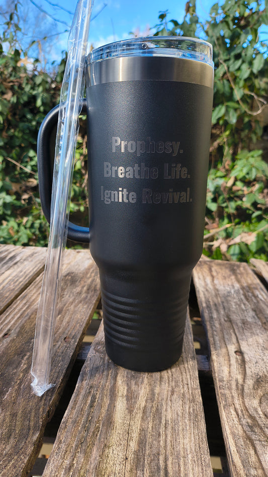 **LIMITED DROP** DVR 40oz Insulated Mug - Black/Black