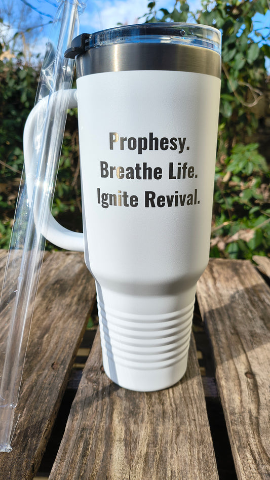 **LIMITED DROP** DVR 40oz Insulated Mug White/Black