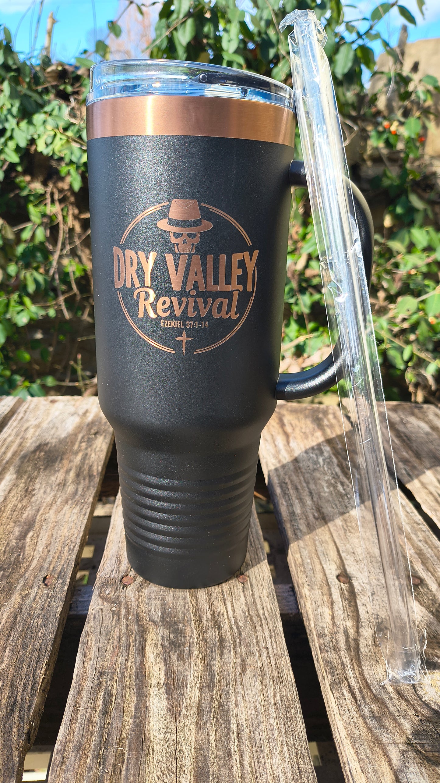 **LIMITED DROP** DVR 40oz Insulated Mug - Black/Rose Gold