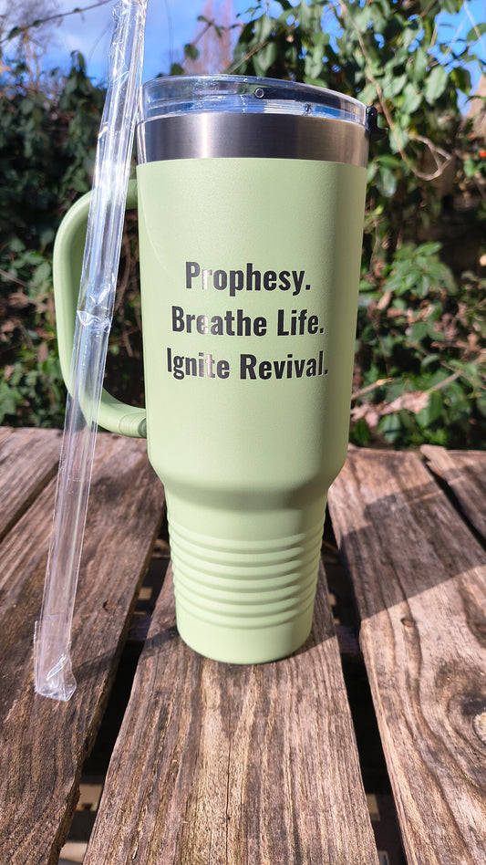 **LIMITED DROP** DVR 40oz Insulated Mug - Sage