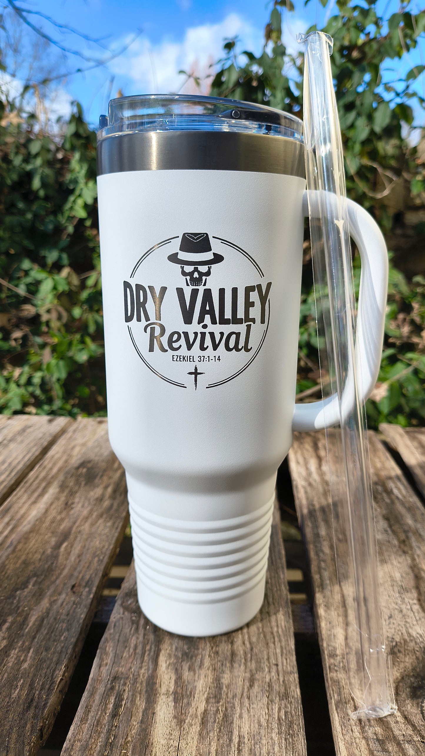 **LIMITED DROP** DVR 40oz Insulated Mug White/Black